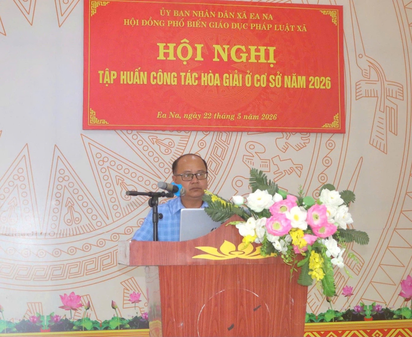 Hội đồng phối hợp phổ biến giáo dục pháp luật xã Ea Na tổ chức Hội nghị tập huấn công tác hoà giải ở cơ sở năm 2026